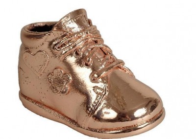 Copper plated sales baby shoes